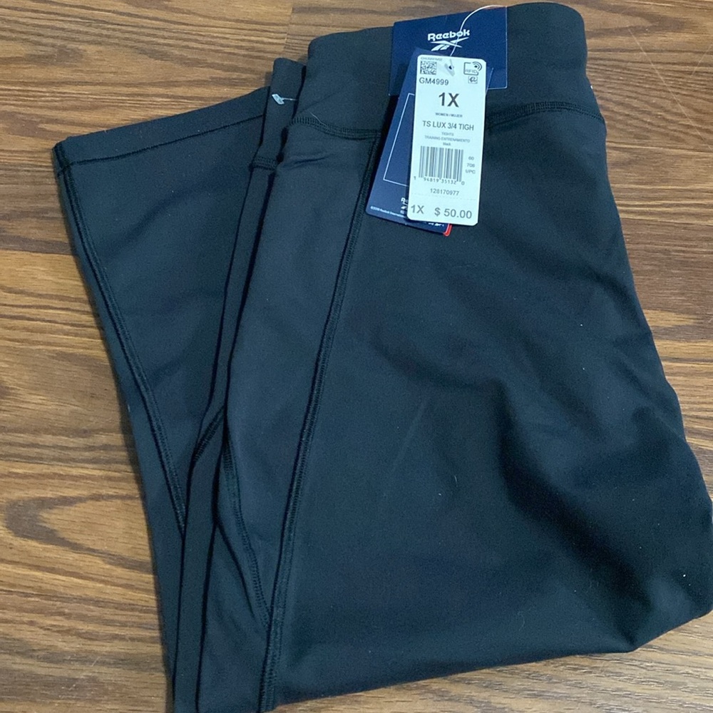 Reebok Black lux 3/4 tight leggings size 1X - Picture 7 of 9